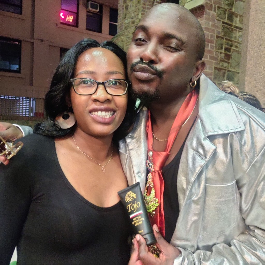 Sauti Sol Chimano with Tojo tattoo aftercare cream